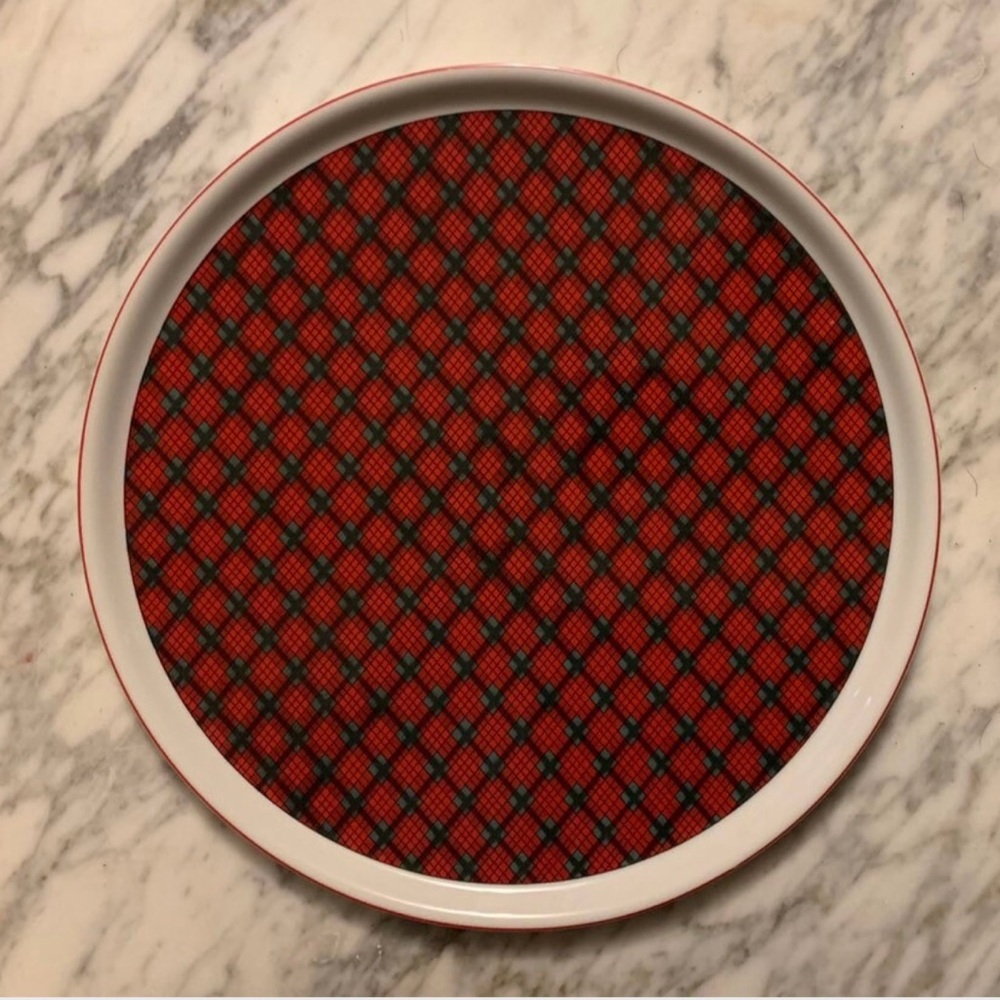 Toscany Tartan Christmas Platter